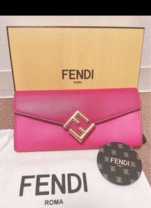 新品 FENDI フェンディ FFダイヤモンド ロングウォレット 長財布 ピンク