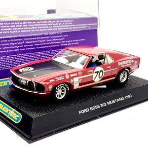 箱付き 1/32 スロットカー フォード マスタング ボス 302 アメ車 V8 Ford Slot car Mustang boss Muscle Car Scalex tric usa 1円〜 010617