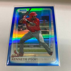 Kenneth People’s-Walls RC 2011 Bowman Chrome Draft Prospects Blue Refractors /199