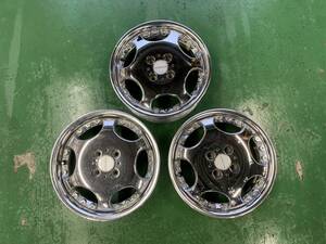 中古 AMEシャレンアルミホイール 15×5J ＋35 15×5.5J ＋38 PCD100 4穴 3本