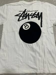 stussy 8BALL Tシャツ ステューシー 新品未使用 タグ付き 黄ばみあり 白 M size 記念限定レアフォトオールドOLD