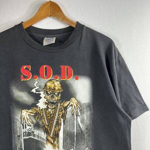 ビンテージ 90s【S.O.D.】Tシャツ Live at Budoukan Pushead USA製 バンドT ANTHRAX NAPALM DEATH NIRVANA BLACK FLAG m.o.d METALLICA