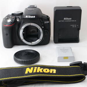 ★美品★ ショット数512回！ Nikon ニコン デジタル一眼レフカメラ D5300 ブラック #6020