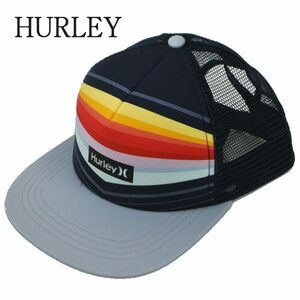 在庫処分セール！HURLEY/ハーレー PRINTED SQUARE TRUCKER 451 OBSIDIAN CAP/キャップ HAT/ハット 帽子 日よけ HIHM0033[返品、交換不可]