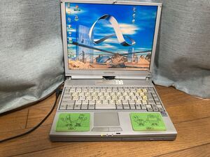 25-0037A ジャンク 通電OK SHARP メビウスノート MN-450-H23 CPU PentiumII 233MHz メモリ95MB HDD 3.2GB 13.3TFT Windows 98