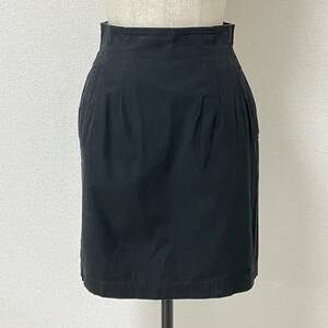 AD1992 tricot COMME des GARCONS 2タック タイト ミニ スカート コットン 黒 トリココムデギャルソン 90s VINTAGE archive 4060446