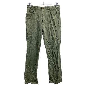 Eddie Bauer デニムパンツ W34 エディーバウアー レディース オリーブグリーン コットン 古着卸 アメリカ仕入 2404-456