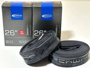 【送料無料特価】26インチ仏式チューブ Schwalbe SV12A 26×1.00-1.50 バルブ長40mm 新品2個セット