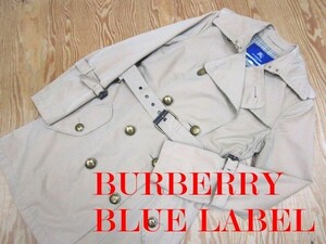 ★バーバリーブルーレーベル BURBERRY★レディース デザイントレンチコート 裏ノバチェック★R61215020B