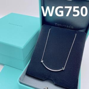 Tiffany & Co. ネックレス　Tスマイル K18　スモール WG750