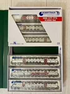 ★スイス国鉄【新品未走行】HOBBYTRAIN H25106電気機関車460+IC2000形2階建1等車X2両(3両Set)+H25102.2等車+H25105食堂車+H25104.2等制御車