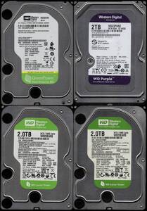 Seagate WesternDigital 2T SATA 8機セット 認識するジャンク 