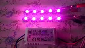 水耕栽培 LED ３w 波長：380nm～840nm 2個 植物育成 