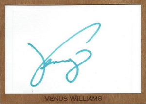 Ace　ビーナス・ウィリアムズ　1 of 1　直筆サインカード　Venus Williams