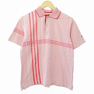 バーバリーゴルフ BURBERRY GOLF ポロシャツ カットソー 半袖 ウエア ノバチェック S 赤 1129 ■GY09 メンズ