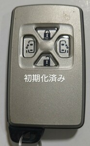 初期化済トヨタ純正スマートキー4ボタンエスティマ ヴェルファイア ヴォクシーアルファード基盤番号271451-6230 新品電池サービス22