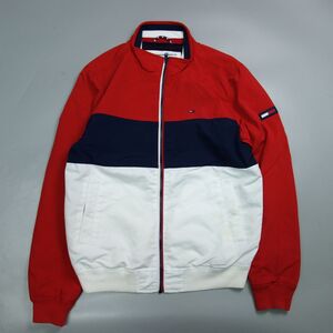 トミージーンズ TOMMY HILFIGER トミーヒルフィガー 裏地メッシュ ナイロンジャケット ブルゾン メンズ M