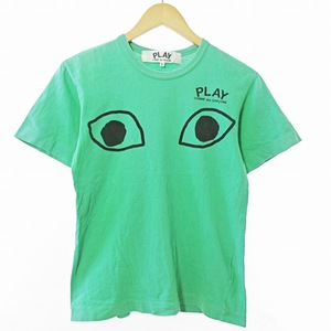 プレイコムデギャルソン PLAY COMME des GARCONS AD2011 Tシャツ カットソー 半袖 ロゴ プリント S 緑 1119 ■GY09 メンズ