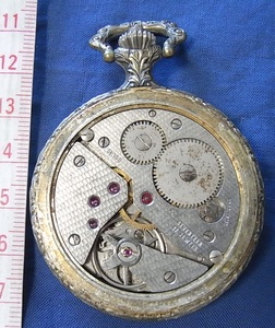 不動品 裏蓋無し 懐中時計 UNITAS ユニタス 6498 17石 ムーブメント 手巻き candino incabloc swiss made pocket watch