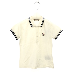 良好◆MONCLER モンクレール MAGLIA　POLO 半袖ポロシャツ サイズ:115cm◆ ホワイト レディース 20年 トップス 子供服