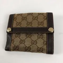 GUCCI グッチ GGキャンバス 二つ折り財布 レディース ブランド