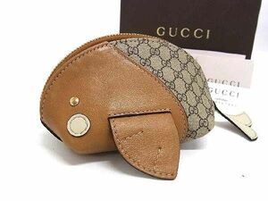 1円 ■極美品■ GUCCI グッチ 256863 506631 マイクロGG レザー×PVC ポーチ マルチケース 小物入れ ブラウン系×グレー系 FD2461