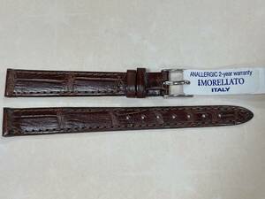 難あり MORELLATO 12mm Dark Brown マットアリゲーター TIPO PATEK