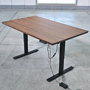 シギヤマ家具 7万 「BREND 135 TABLE」 電動昇降テーブル ウォールナット リフティング 安全装置 メモリー機能 ダイニング 作業机 オフィス