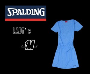 送料込み レディースM◇SPALDING◇半袖ワンピースシャツ