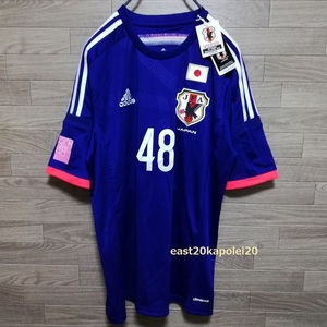 新品 AKB48 山本彩 × サッカー 日本代表 JAPAN コラボ adidas アディダス エンブレム 半袖 レプリカ 限定 ユニフォーム O サイズ 未使用 