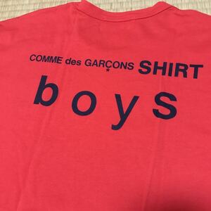 [美品] COMME des GARCONS コムデギャルソン　シャツ　Tシャツ バックロゴ オレンジ　上質生地　ブランドロゴ　Mサイズ 試着のみ　半袖 