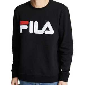 【M】FILA フィラ/クルースウェット/REGOLA SWEATSHIRT/黒