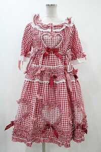 BABY,THE STARS SHINE BRIGHT / Sweet Gingham Dollワンピース Free エンジ H-23-11-03-1011-BA-OP-NS-ZH