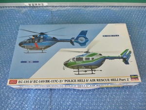 プラモデル ハセガワ Hasegawa 1/72 EC-135 EC145 (BK-117C-2) 警察ヘリ 防災ヘリ パート2 未組み立て 昔のプラモ