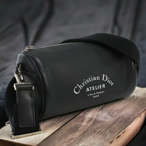 中古 クリスチャンディオール 斜め掛け ショルダーバッグ ユニセックス ブランド Christian Dior アトリエ レザー 1ATPO061