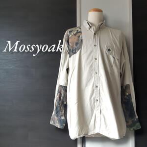 MOSSYOAK BDシャツ カモフラ迷彩ダメージシャツ ワンポイントロゴ刺繍