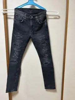 7 NUDIE JEANSCOダメージ加工ストレッチスキニーパンツ サイズ:30