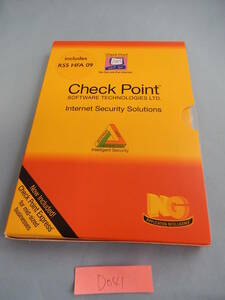 D041#中古　Check Point SOFTWARE TECHNOLOGIES LTD. Internet Security Solutions includes R55 HFA 09 VPN FireWALL SmartCenter ソフト