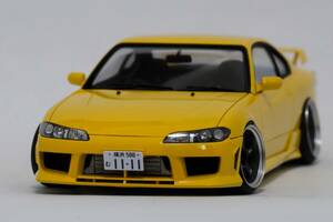 1/24 アオシマ　S15シルビア　イエロー　SSR SP1 完成品