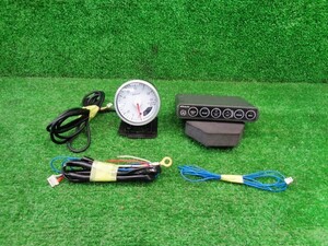 希少! 美品! Defi デフィ Link Meter STS26B リンク タコ メーター 9000RPM 60φ 60パイ 回転計 電子式 ユニット 付 ホワイト タコメーター