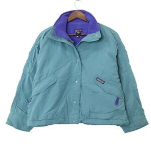 90年代 USA製 patagonia パタゴニア ソフトキャプリーンジャケット アウトドア ライトブルー (レディース S) 中古 古着 A0738