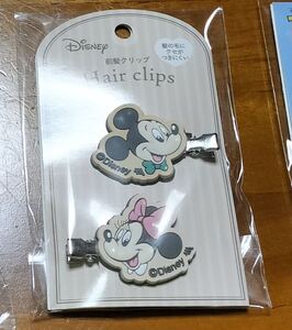 未開封 完全新品 前髪クリップ ヘアークリップ hair clip　ディズニー Disney 東京ディズニーランド →　ミッキー ミニー カップル　約7cm