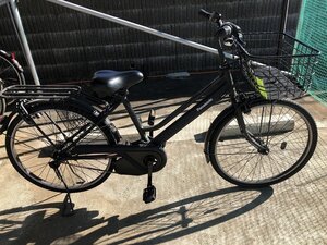 F5　中古電動アシスト自転車 1円売切り！パナソニック ティモ 購入日記入なし保証書付き 黒 配送エリア内は送料3800円でお届けします