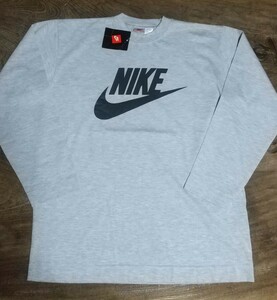 値下げ交渉 1990 or 2000年代 ナイキ 長袖 Tシャツ グレー ブラック 銀タグ 紙タグ付き 検) NIKE L/S TEE Gray Black ロングスリーブ 灰 黒