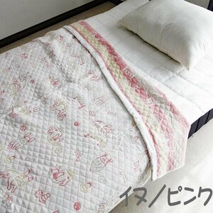 送料無料(北海道、沖縄は1500円別途) シングル (140×190ｃｍ) イヌ柄3重ガーゼケット 綿100％ガーゼケット AGK-4P