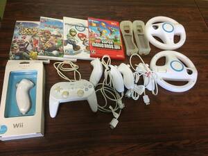 Nintendo Wii console 8controllers 4games tested 任天堂 Wii 本体１台 コントローラ8台 ゲーム4本 動作確認済 D969D