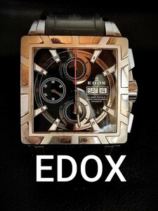 EDOX エドックス クラスロイヤル クロノグラフ 腕時計 クロノグラフ デイト 自動巻き　356,400円の高級時計 稼動　デイデイト