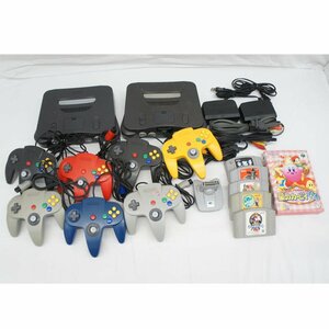 1円【ジャンク】 任天堂他/NINTENDO 64本体2台＋ソフト6本セット/N64/05