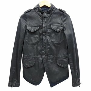 29●a024◎◎4【XSサイズ】DIESEL + EDUN コーティング デニム フィールド ジャケット ミリタリー イードゥン ディーゼル レディース