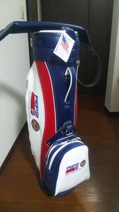 新品 レア レトロ ヴィンテージ ペプシコーラ Pepsi Cola PGA キャディバッグ ゴルフ ホワイト ブルー レッド ショルダー付 未使用 バッグ